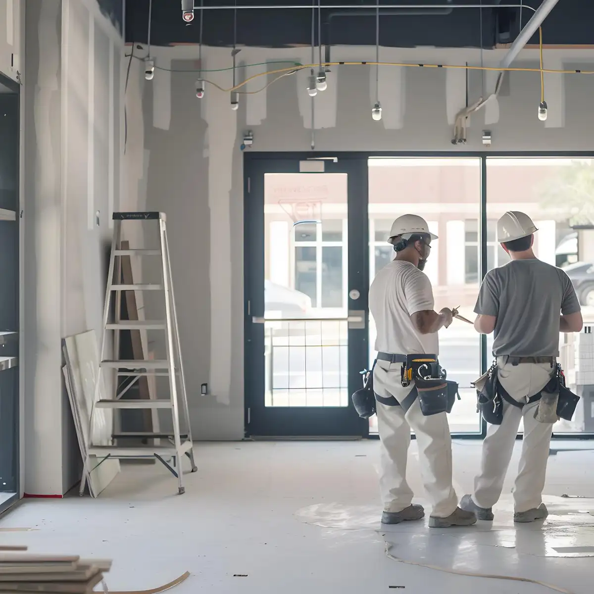 Chantier de rénovation d'un magasin à Neuilly sur Seine